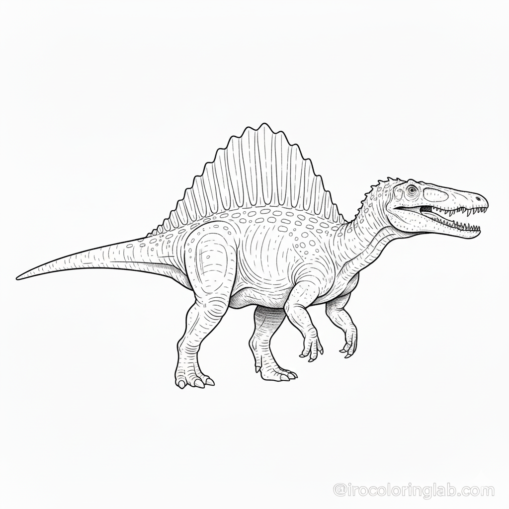 spinosaurus coloring page for kids