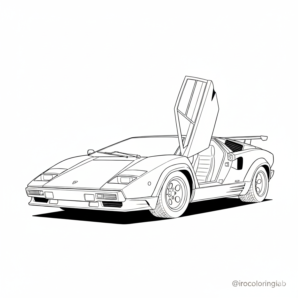 Lamborghini Countach coloring page